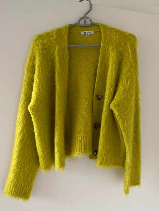 Madewell Sweaters - Madewell Women's Green and Yellow Cardigan